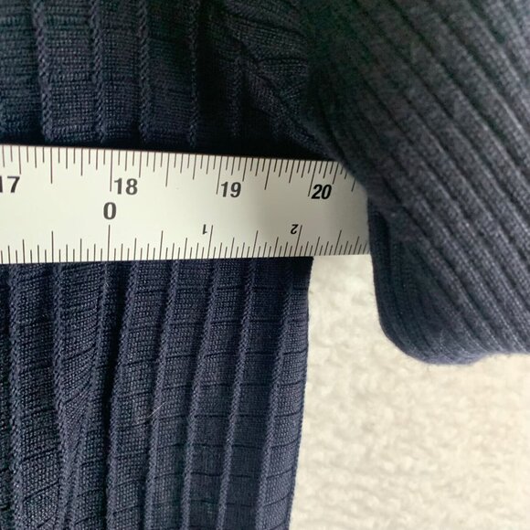 Catherine Malandrino Women's Blue Long Sleeve Pleated Knit Cardigan Size L 9171 - Picture 6 of 10